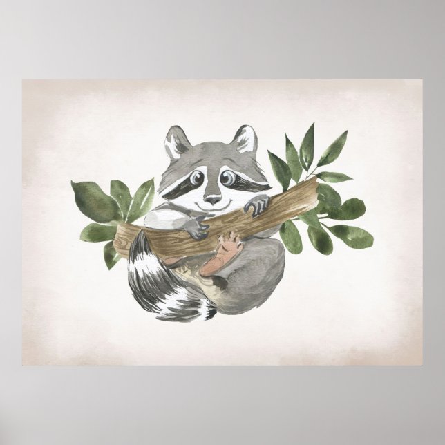 Arte de vivero de mapache bebé amante de mapache (Frente)