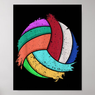 Arte De Voleibol Divertido Para Niños Chicas Volei