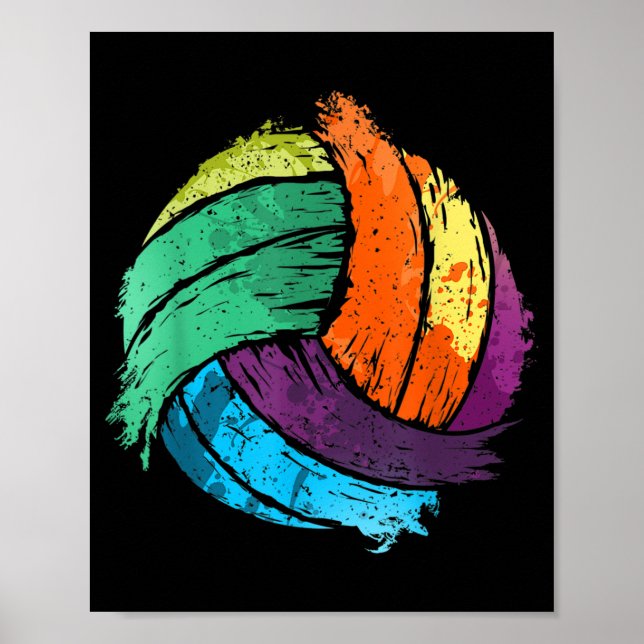 Arte De Voleibol Divertido Para Niños Chicas Volei (Frente)