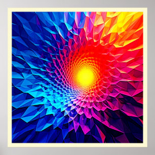 Arte de vórtice de energía geométrica vibrante