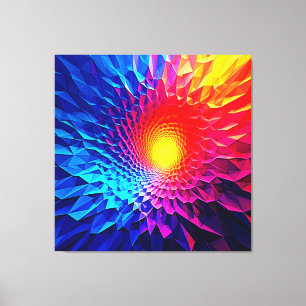 Arte de vórtice de energía geométrica vibrante
