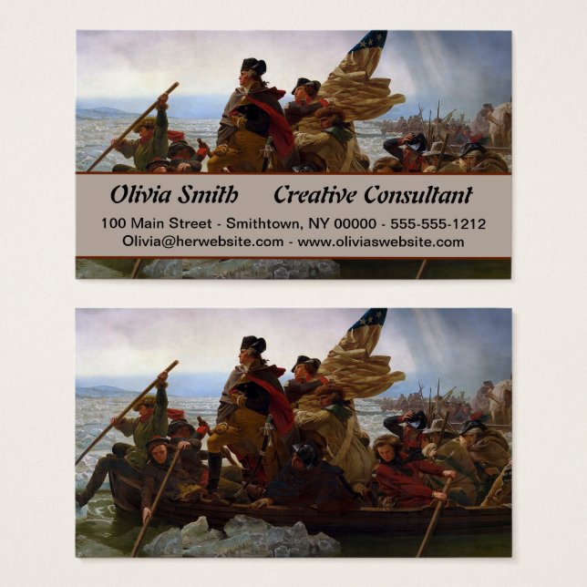 Arte de Washington cruzando el Delaware (Anverso y reverso)