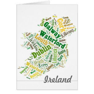 Arte de Word de Ciudades de Irlanda
