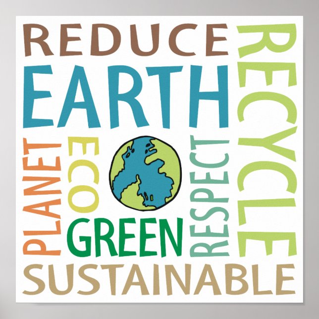 Arte de Word en el Día de la Tierra (Frente)