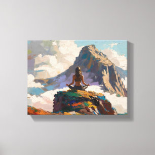 Arte de Yoga: Belleza Equilibrada (Pintura al Óleo