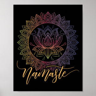 Arte de Yoga Flor de Loto Mandala Namaste