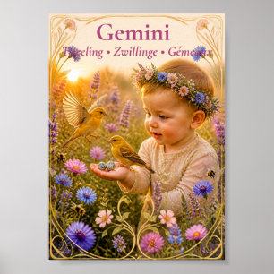 Arte de Zodíaco Géminis Colección de Astrología