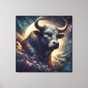 Arte de Zodíaco Tauro - Toro Majestuoso con S Cele