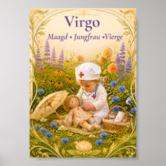 Arte de Zodiaco Virgo | Colección de Astrología So