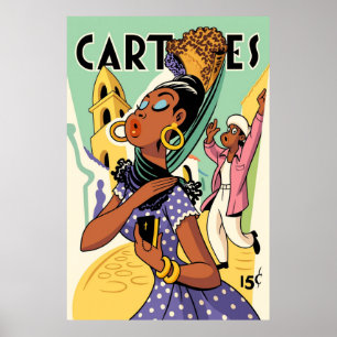 Arte Deco Antiguo - Carteles - Después de la Igles
