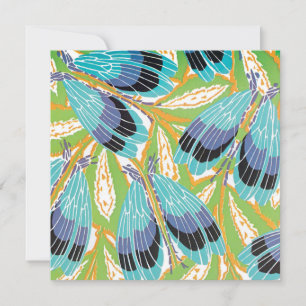 Arte Deco Antiguo Jazz Pochoir Jardín Insectos Bic