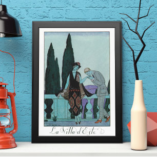 Arte Deco Antiguo La Villa d'Este de George Barbie