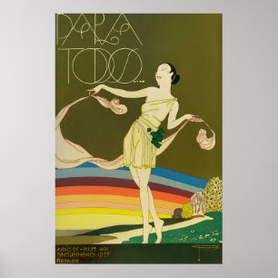 Arte Deco Antiguo - Para Todos - Chica Griega