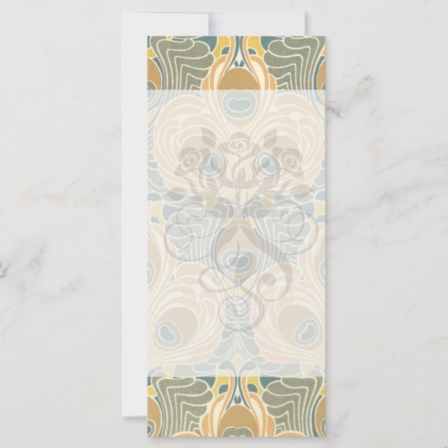 arte deco art nouveau peacock patrón arte (Anverso)