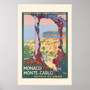 Arte Deco de estilo vintage Mónaco Montecarlo años