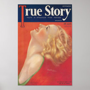 Arte Deco de la portada de la revista Vintage True