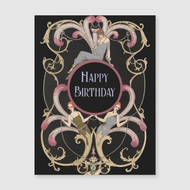 Arte Deco Festivo Cumpleaños   (Anverso)