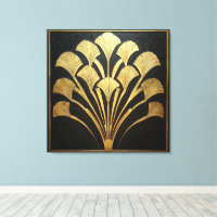 Arte Deco Flor Jeroglífico Dorado Egipcio