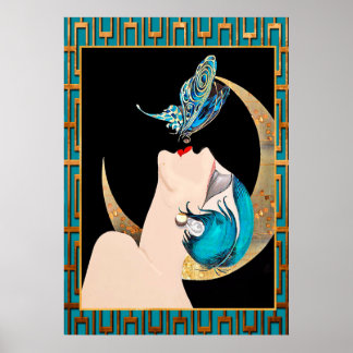 Arte Deco Francés - Beso de Mariposa