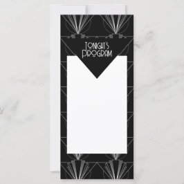 Arte Deco Gatsby en negro y blanco Programa