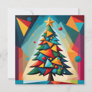 Arte Deco Geométrico Árbol de Navidad Triángulo He