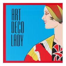 ARTE DECO LADY Pieza de pared acrílica
