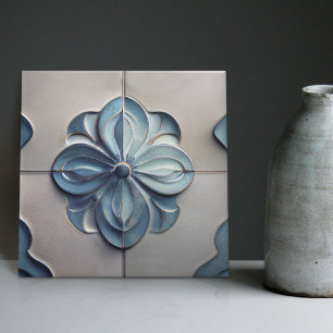 Arte Deco Lilly Decoración de Pared Teja Cerámica 