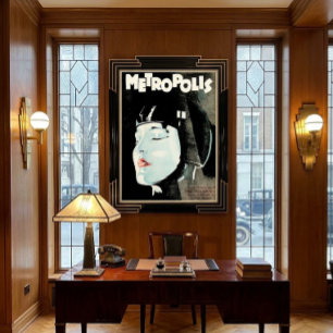 Arte Deco Metropolis Película Repro Vintage 1927