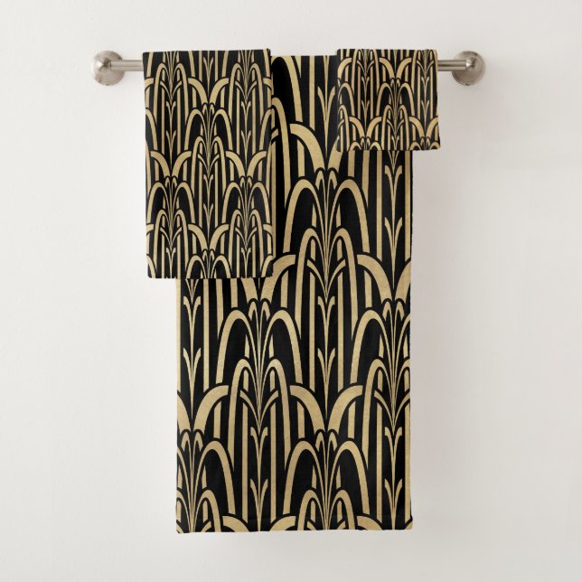 Arte Deco negro y dorado (In situ)