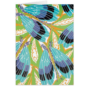 Arte Deco Vintage Jazz Pochoir Jardín Insectos