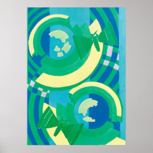 Arte Deco Vintage Jazz Pochoir Jardín Mariposas