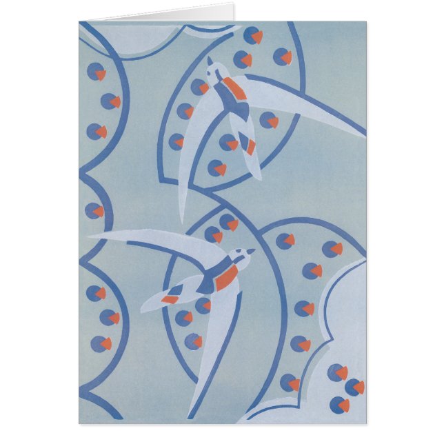 Arte Deco Vintage Pájaros Animales Patrón Jazz Poc (Frente)