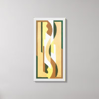 Arte Deco Vintage Patrón Curvo de Jazz Colores de 