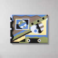 Arte Deco vintage patrón de Pochoir Jazz Cubismo