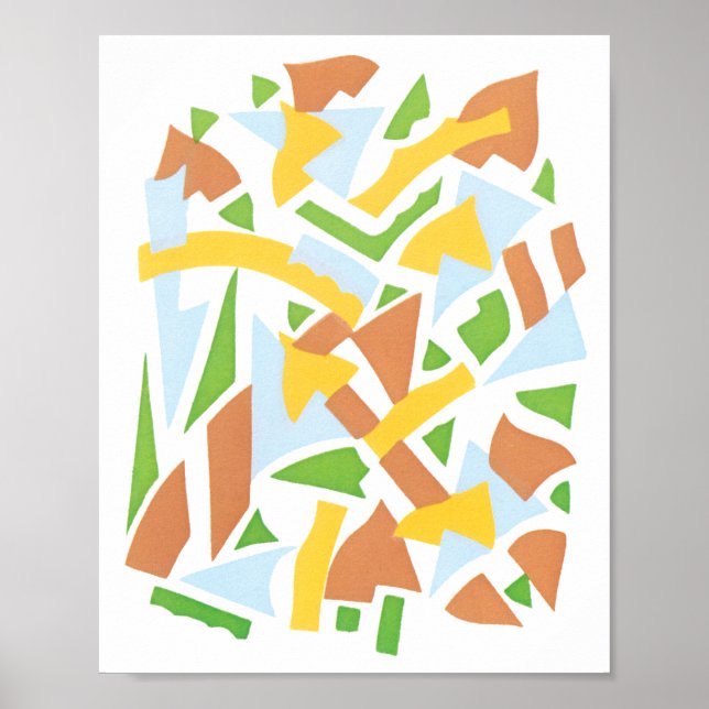 Arte Deco Vintage Pochoir Formas Geométricas Jazz (Frente)