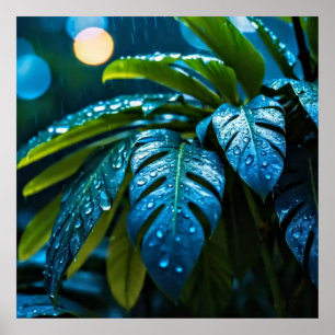 Arte Decorativo - Caída De Lluvia En Las Hojas #1