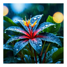 Arte Decorativo - Caída De Lluvia En Las Hojas #3