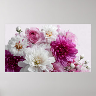 Arte decorativo de pared de flores elegante – Flor