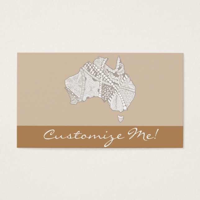 Arte decorativo en mapas de Australia (Frente)