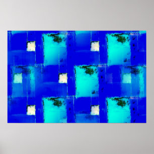 Arte decorativo Poster de resumen azul moderno