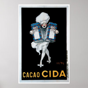 Arte del anuncio de la comida del vintage de Cida