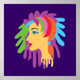 Arte del cabello arcoiris