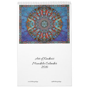 Arte del calendario 2016 de la mandala de la
