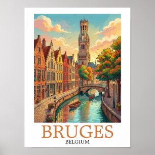Arte del Canal Brujas Bélgica Vintage