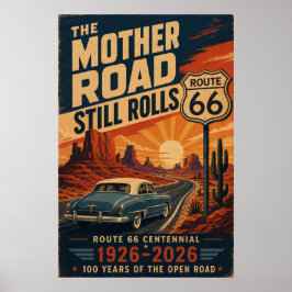 arte del centenario de la ruta 66 Madre Carretera