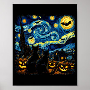 Arte del cielo nocturno Amante del gato negro Espe