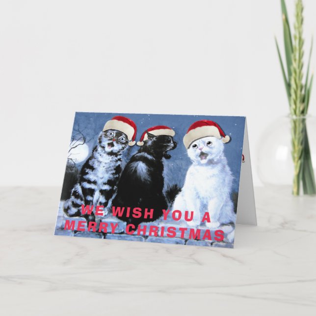 Arte del coro de los gatos de Santa del navidad de (Anverso)