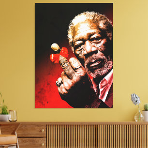 Arte del dedo medio con lazo rojo