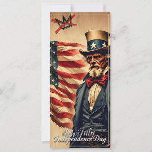 Arte del Día de la Independencia del Tío Sam sin R