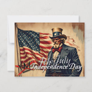 Arte del Día de la Independencia del Tío Sam sin R